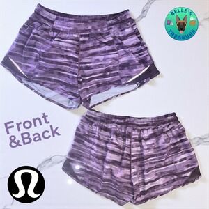 Lululemon Hotty Hot‎ Shorts Purple Running Women's 10 Tall Athletic Gym Lounge